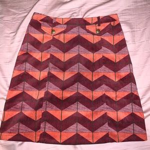 Corduroy chevron skirt